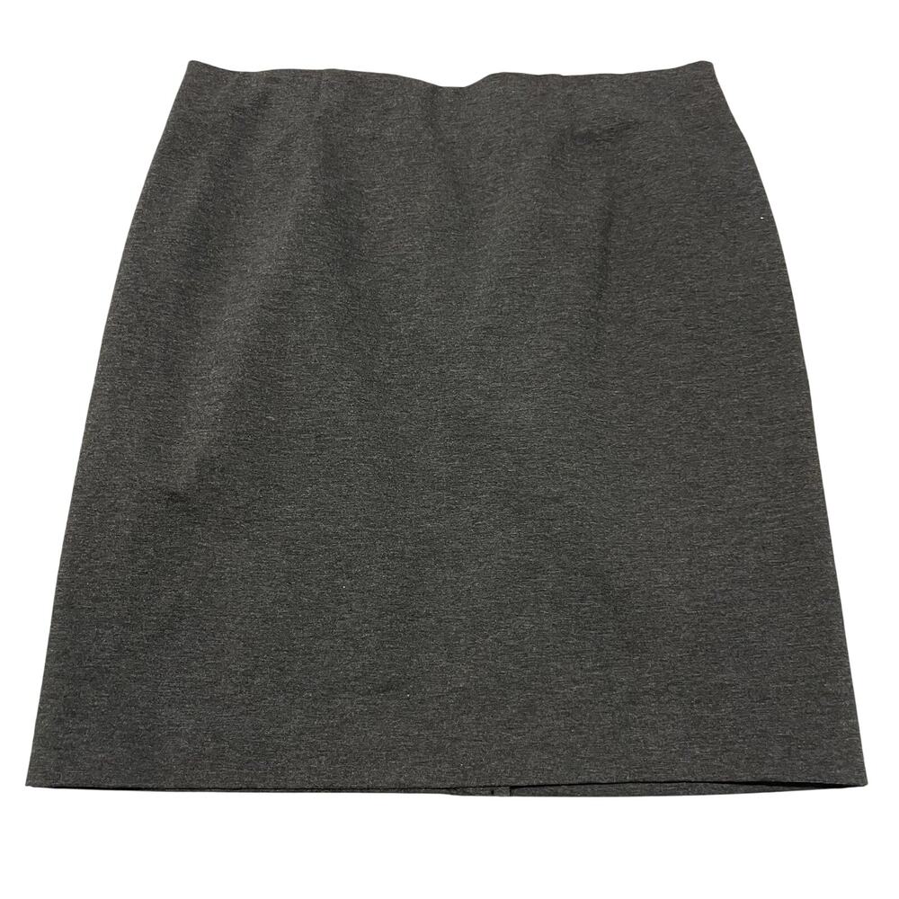 J. Jill Pencil Skirt Women's Size Medium Petite Stretch Viscose Blend Gray
